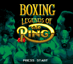 Boxing Legends of the Ring (USA) Title Screen